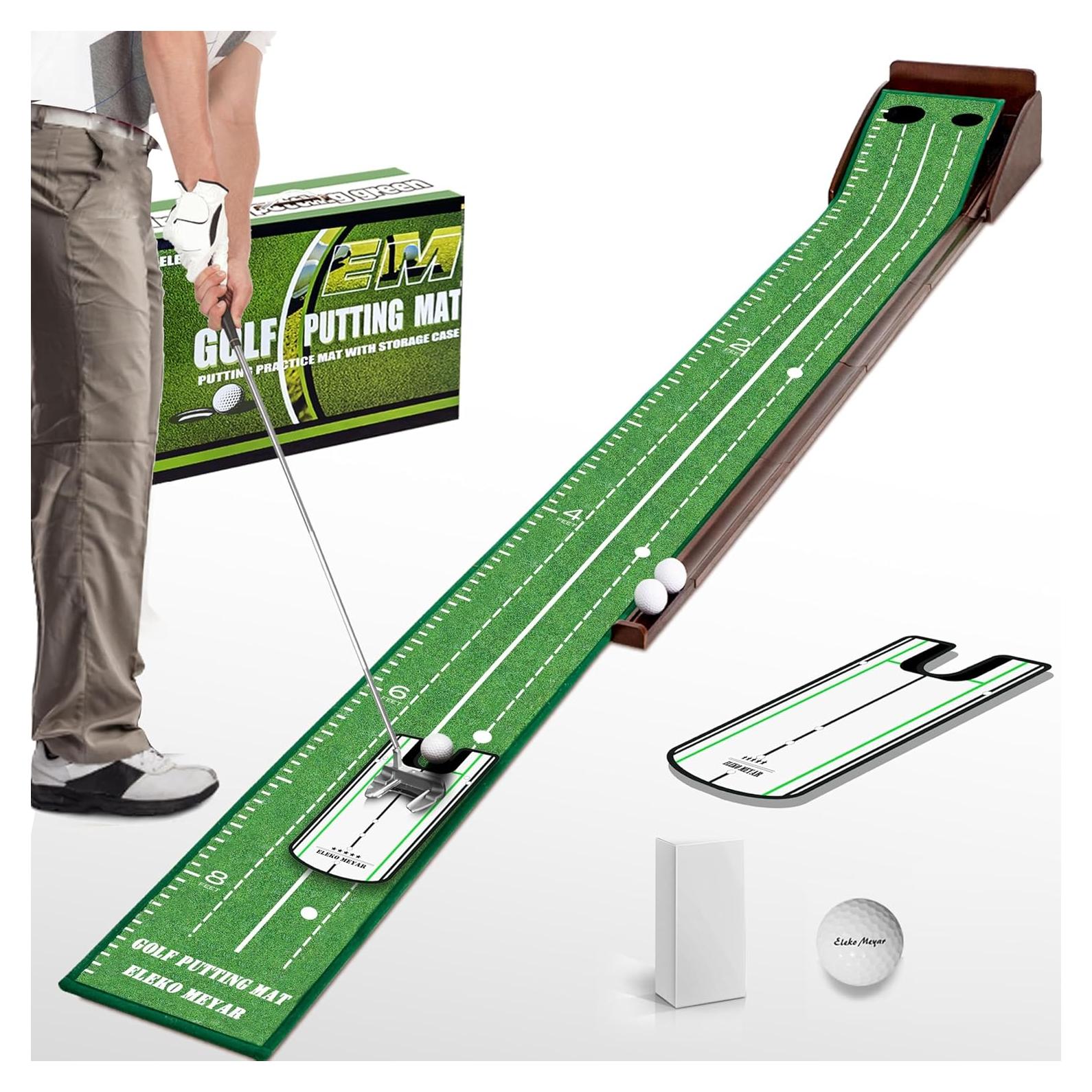 Alfombra de Putting Eleko Meyar Verde 2.74m con Espejo