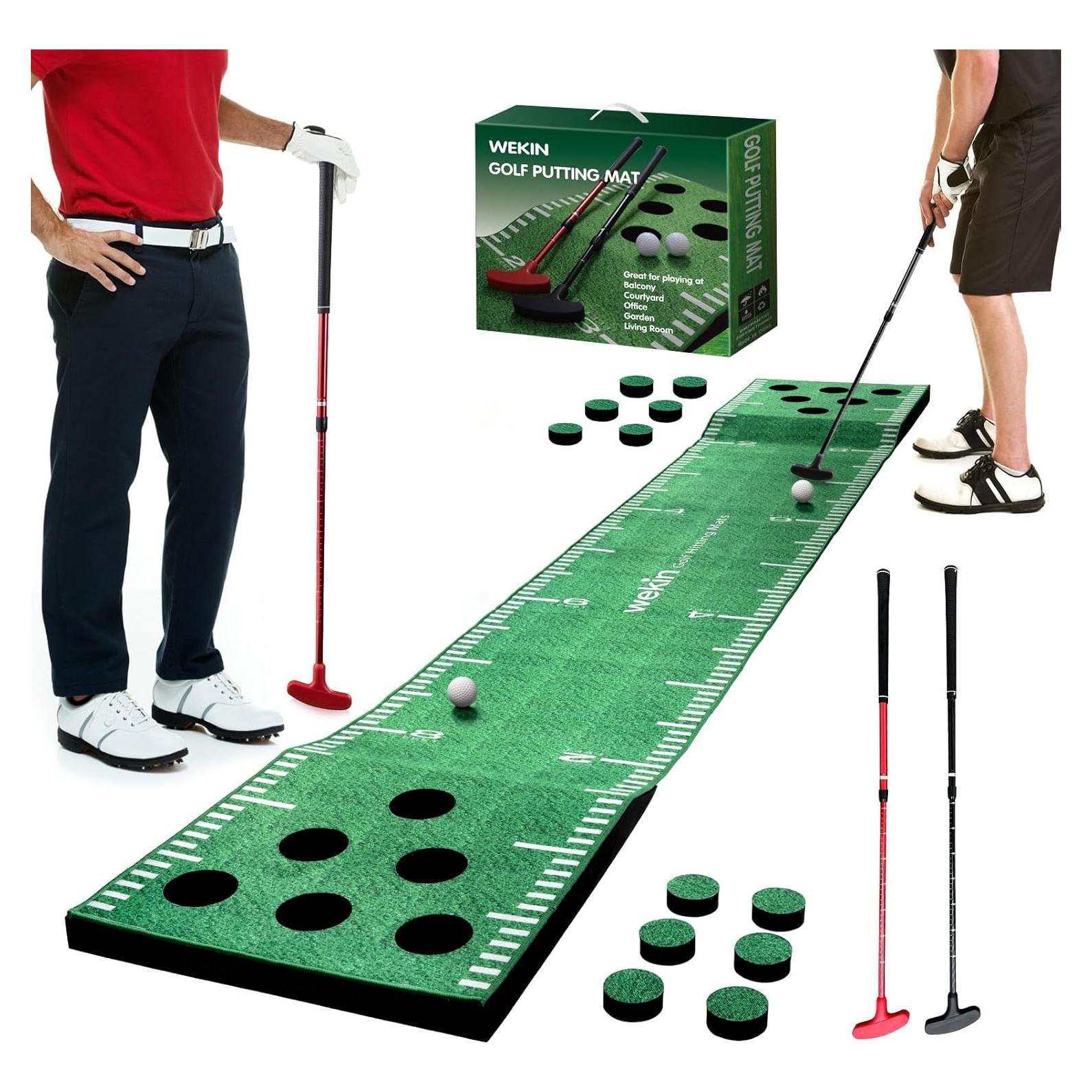 Alfombra de Putting Wekin 3.05m con 2 Putters y 12 Hoyos