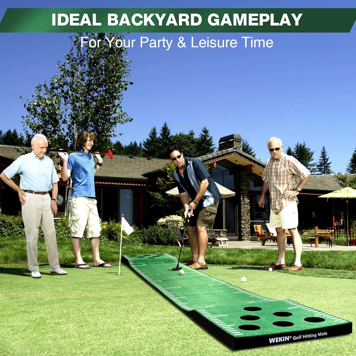 Alfombra de Putting Wekin 3.05m con 2 Putters y 12 Hoyos