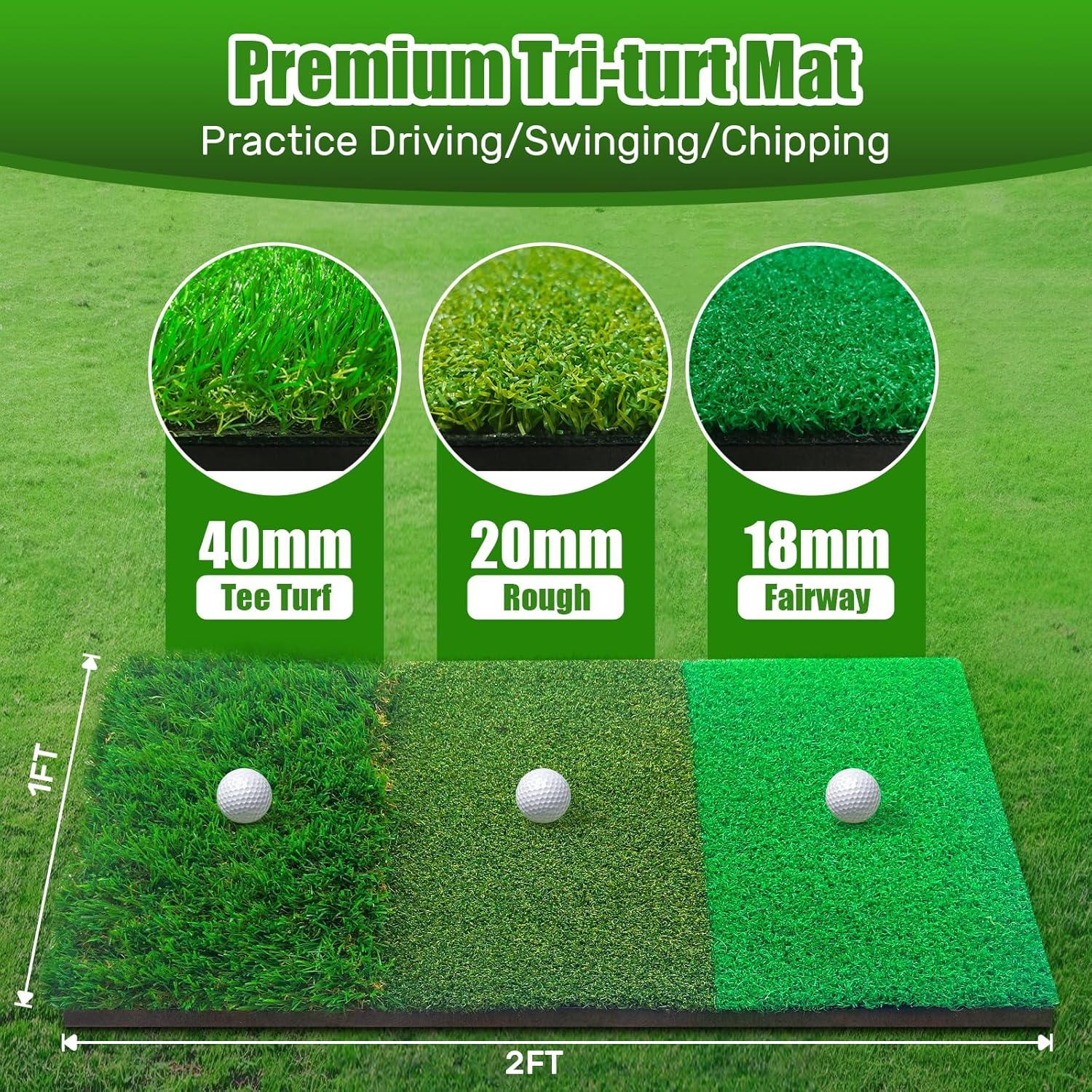 Red de Golf MFNMFN con Alfombra de Práctica 3.05x2.13m