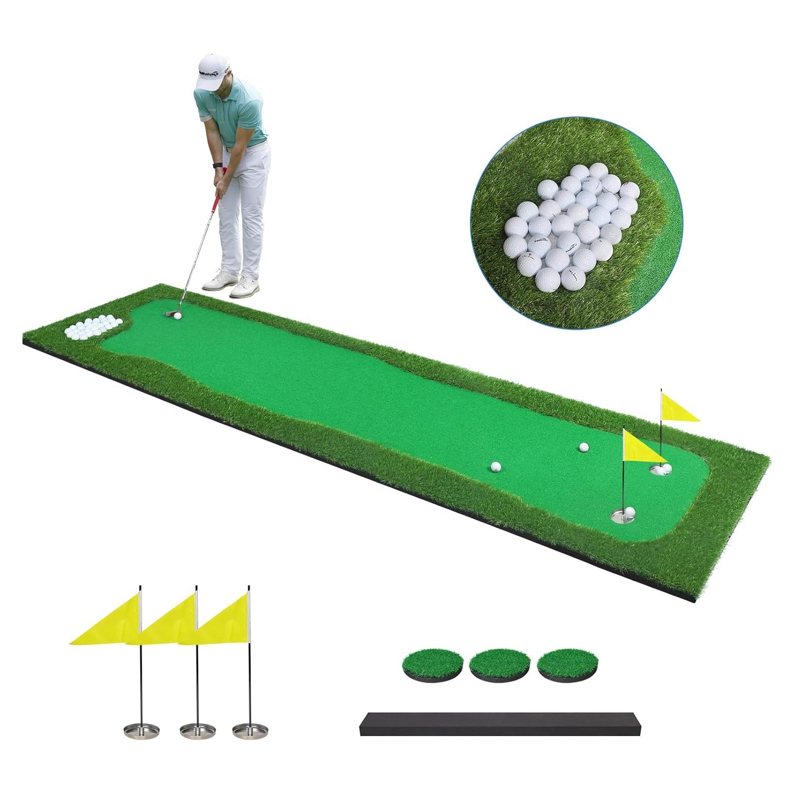 Campo de Golf Putt Interior Ponsonbay 1.01x3.05m con 3 Hoyos