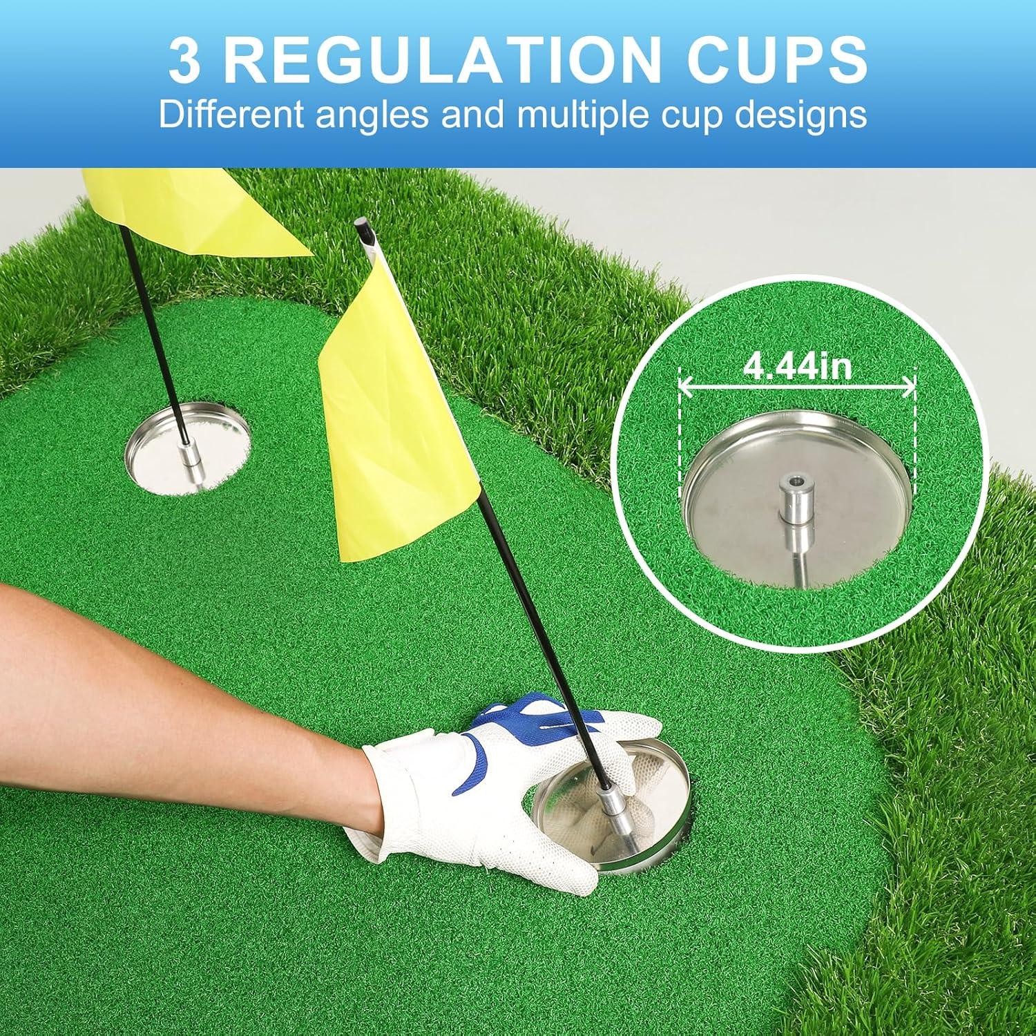 Campo de Golf Putt Interior Ponsonbay 1.01x3.05m con 3 Hoyos