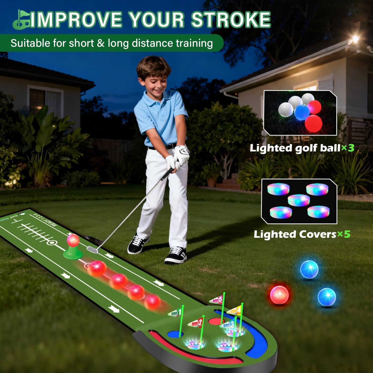 VATOS Alfombra de Golf para Putt Interior y Exterior - 42x33cm