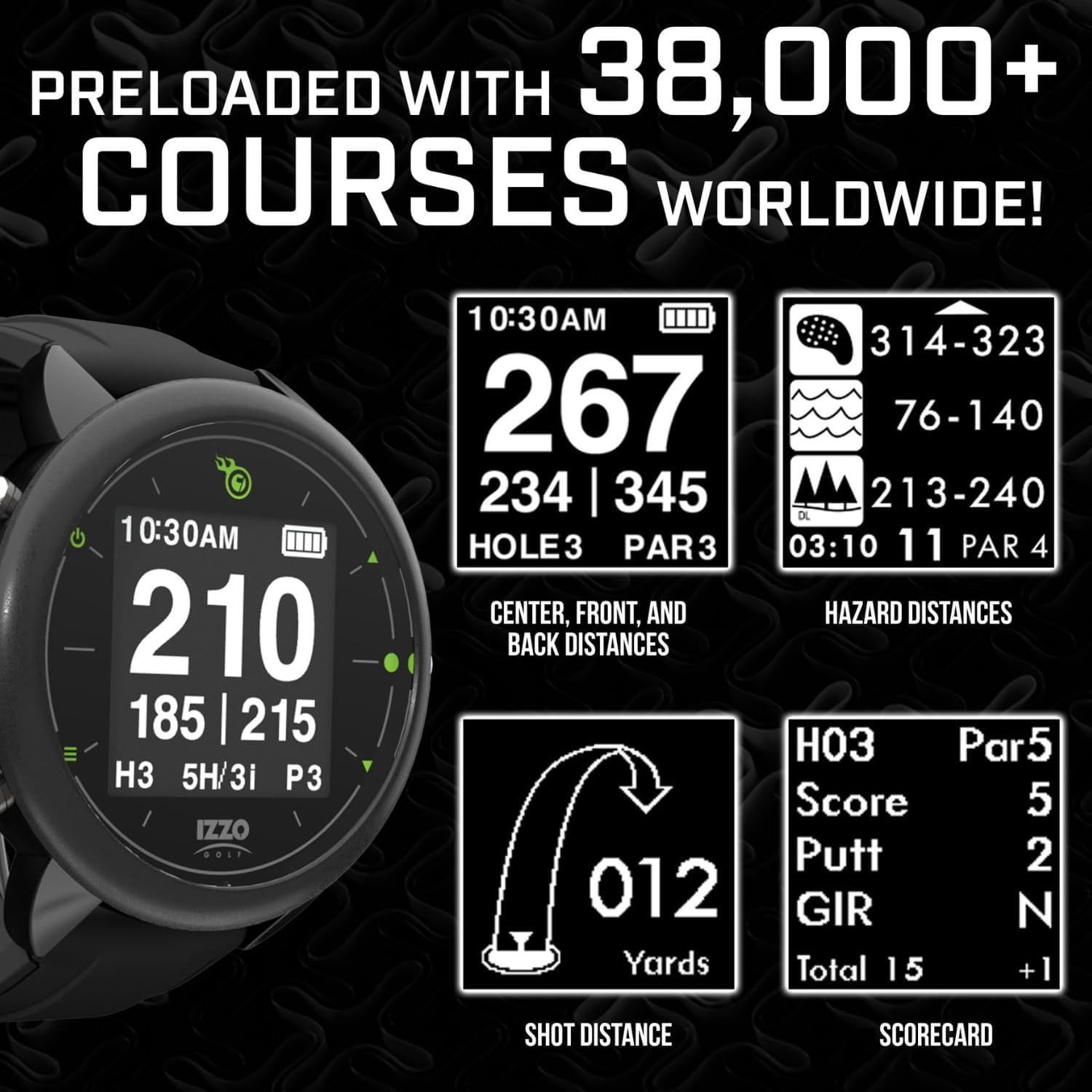 Reloj GPS de Golf Izzo Swami con Sugerencias de Palos