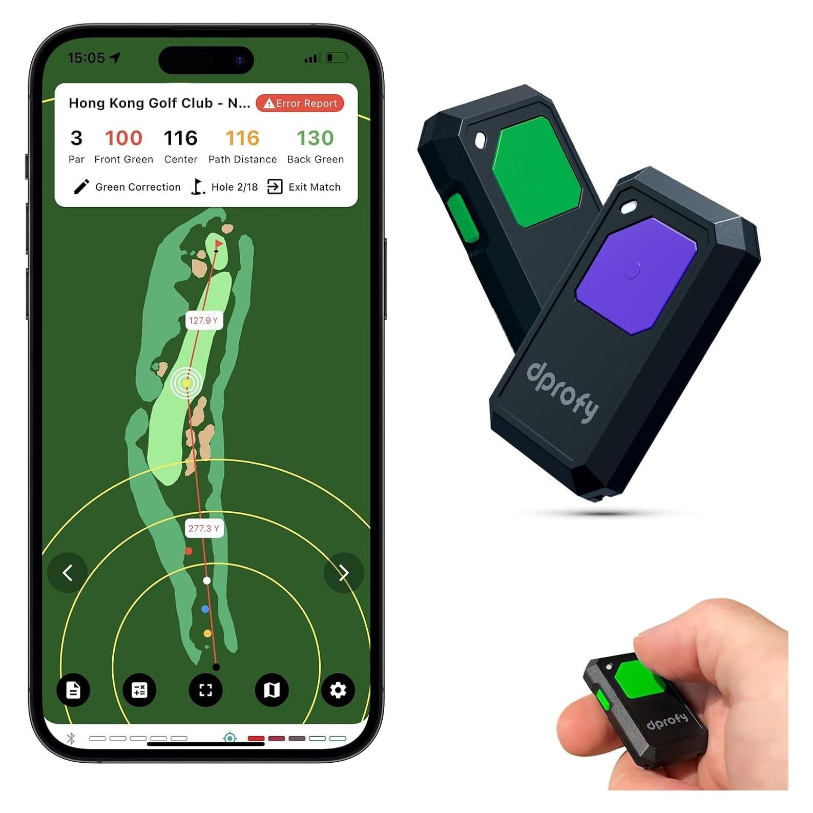 Dispositivos GPS de Golf Dprofy con Salida de Voz - 2 Pcs
