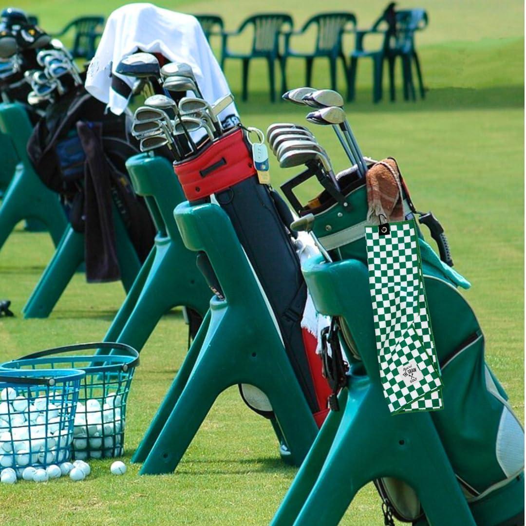 Toalla de Golf Microfibra Against The Grain 30x50cm Verde Cuadros