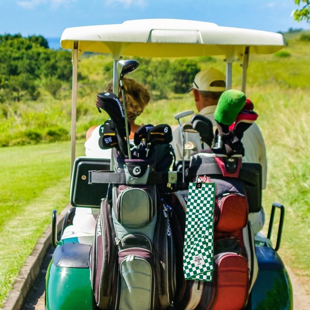 Toalla de Golf Microfibra Against The Grain 30x50cm Verde Cuadros