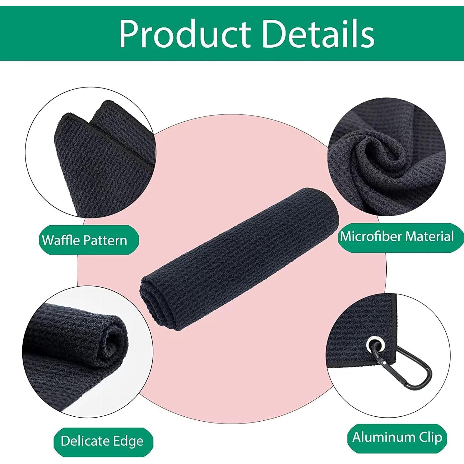 Juego de Toallas de Golf ATTRACTIVE Microfibra + Cepillo