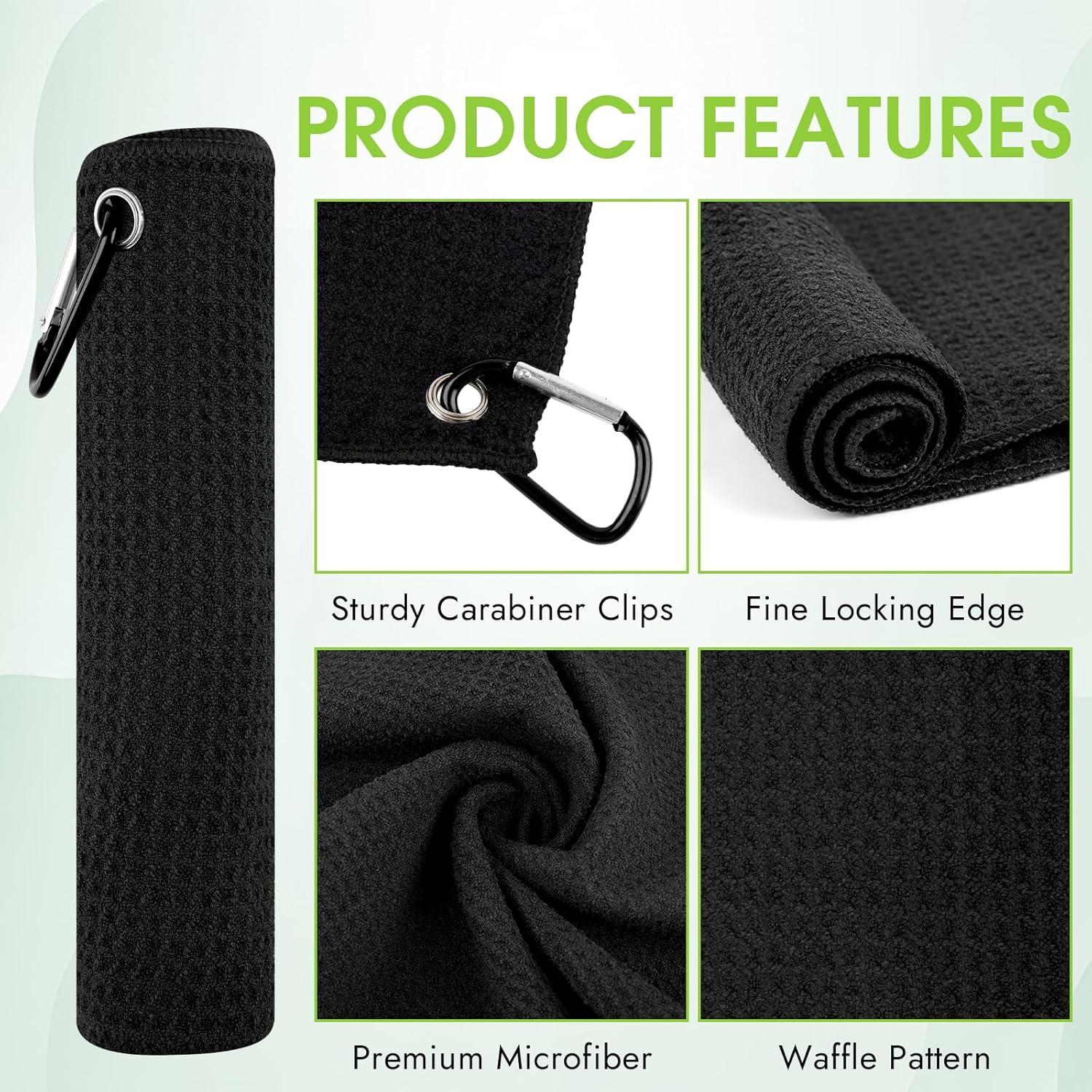 Toallas de Golf PEASUG 3 Paquete Microfibra 40x40 cm Waffle