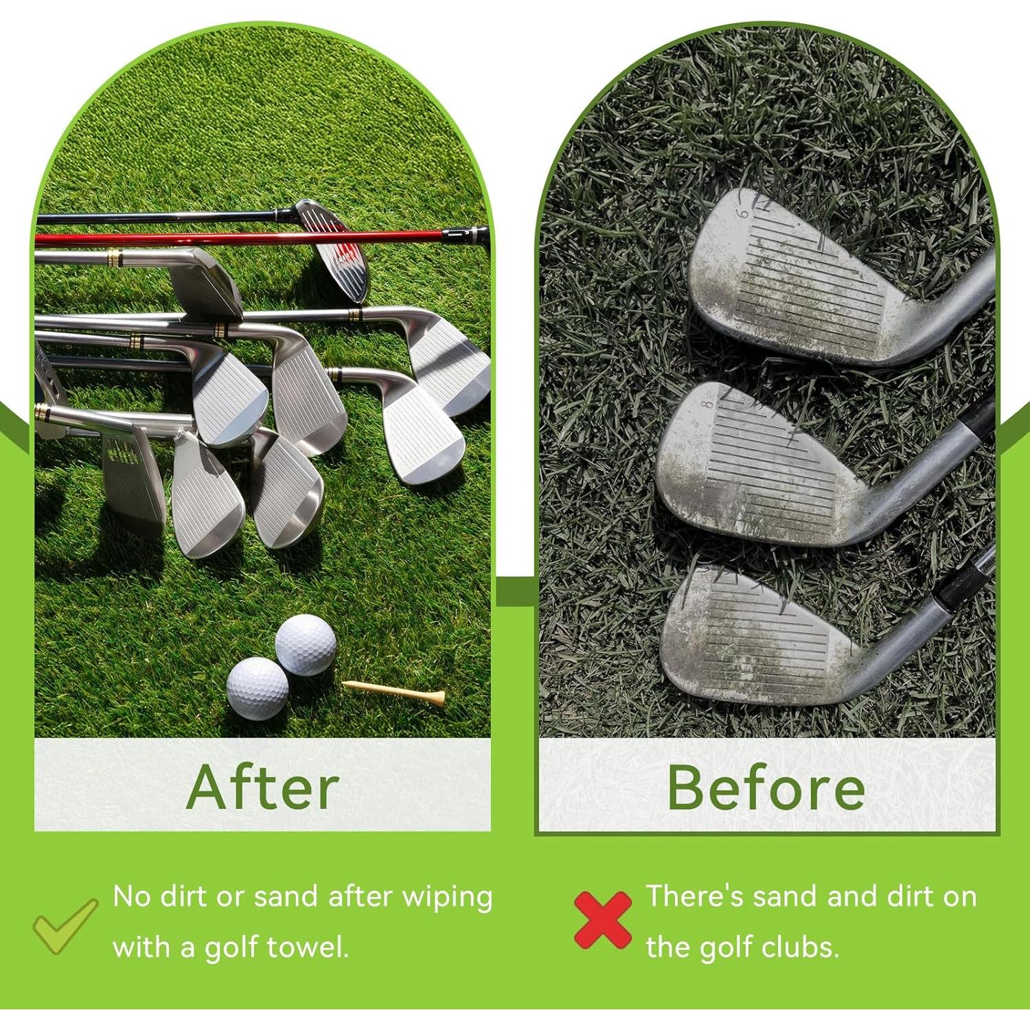 Toallas de Golf PEASUG 3 Paquete Microfibra 40x40 cm Waffle