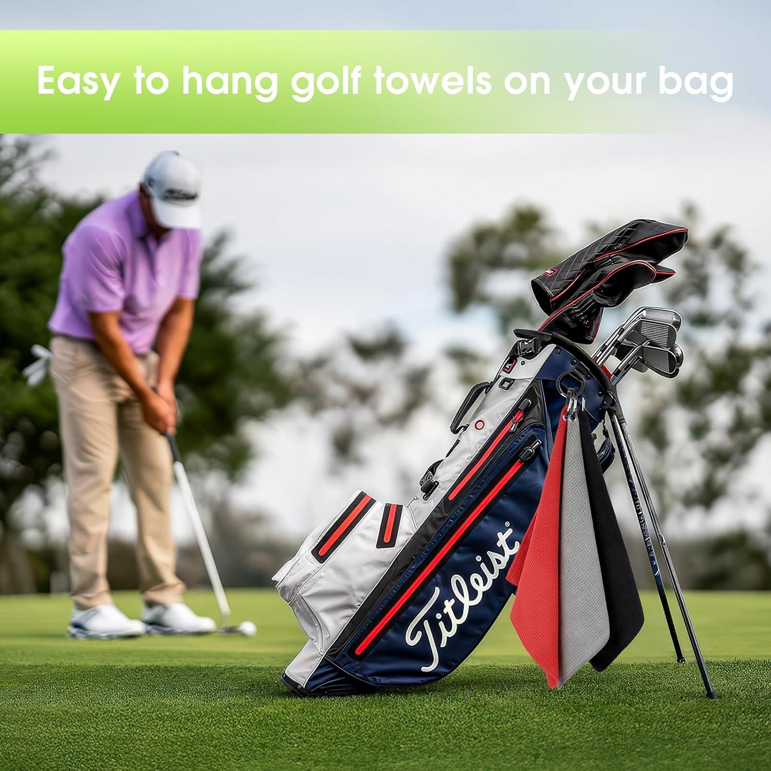 Toallas de Golf PEASUG 3 Paquete Microfibra 40x40 cm Waffle