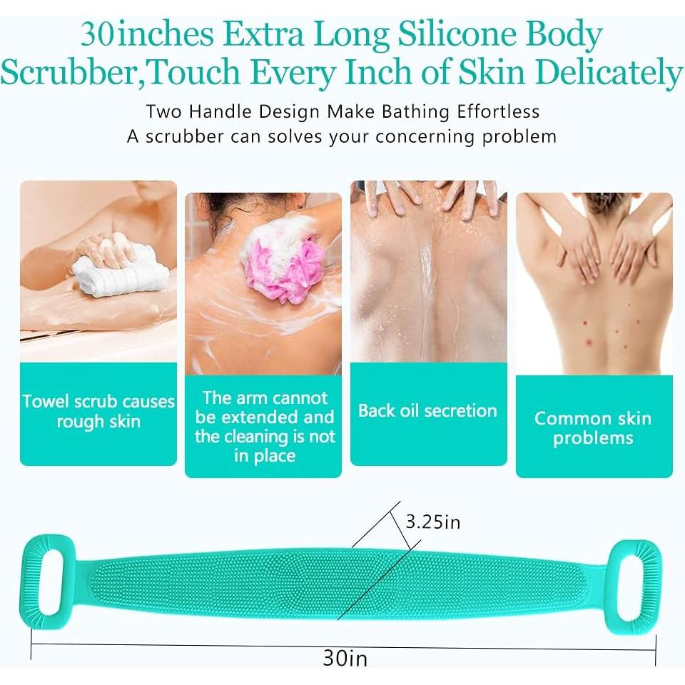 Exfoliante de Espalda Inmorven de Silicona 76 cm Verde