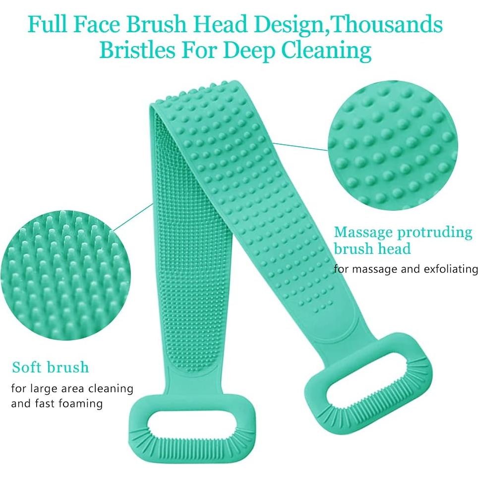 Exfoliante de Espalda Inmorven de Silicona 76 cm Verde