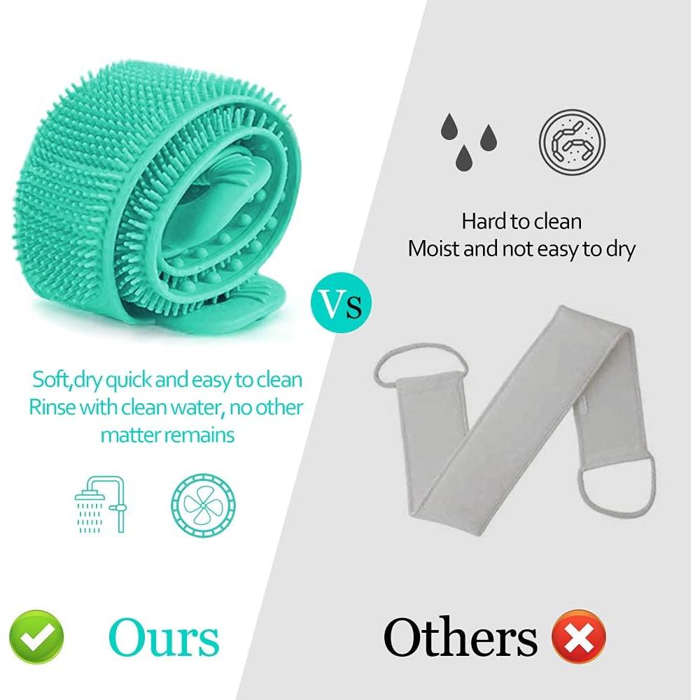 Exfoliante de Espalda Inmorven de Silicona 76 cm Verde