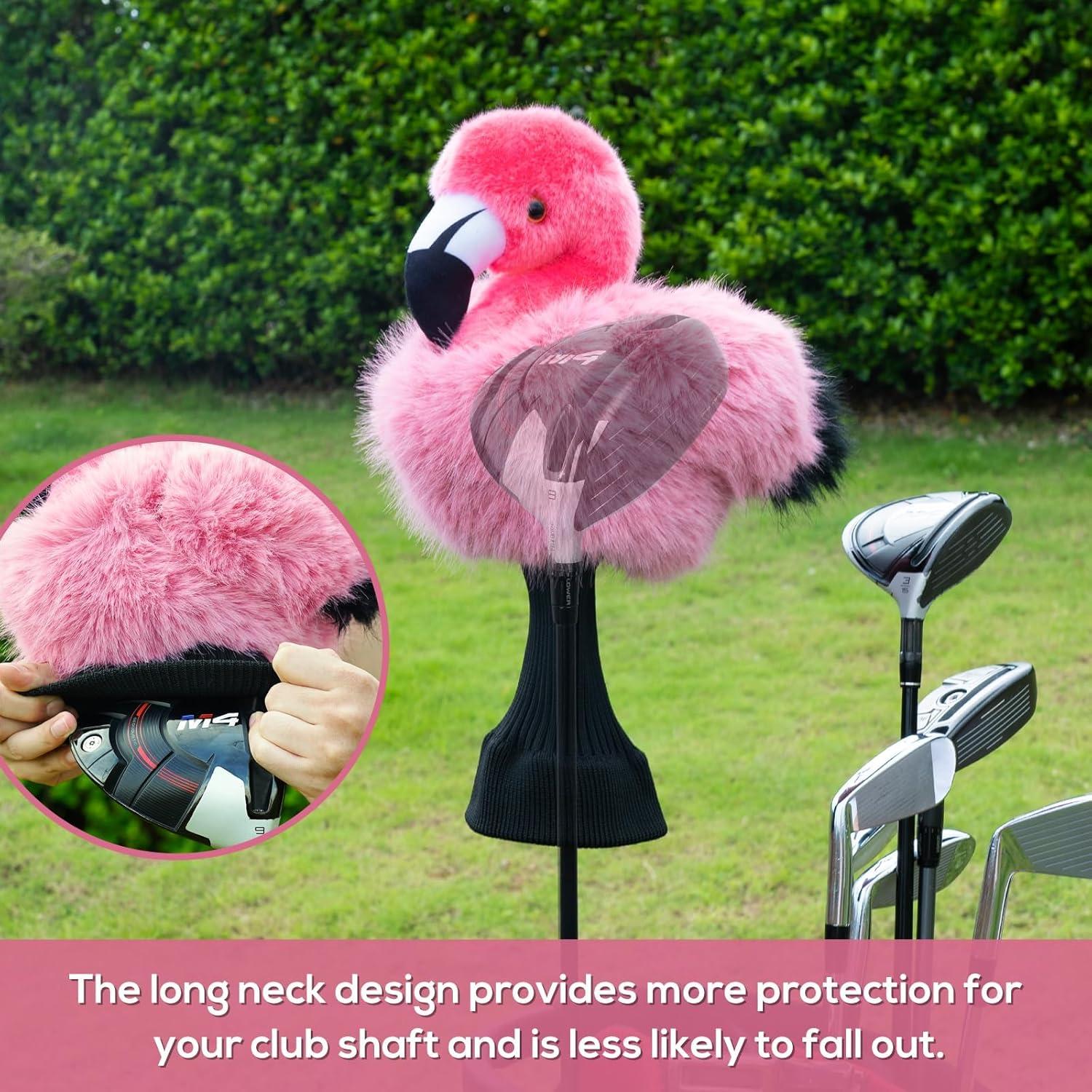 Cubierta de Driver de Golf Mytag Flamenco 460cc Peluche Rosa