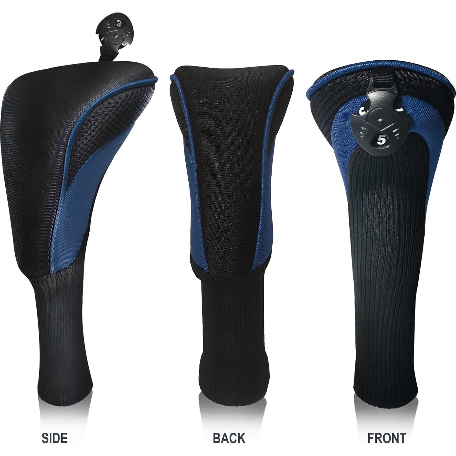 Cubiertas de Cabeza de Palos de Golf Lurexes 3 Piezas Cuello Largo