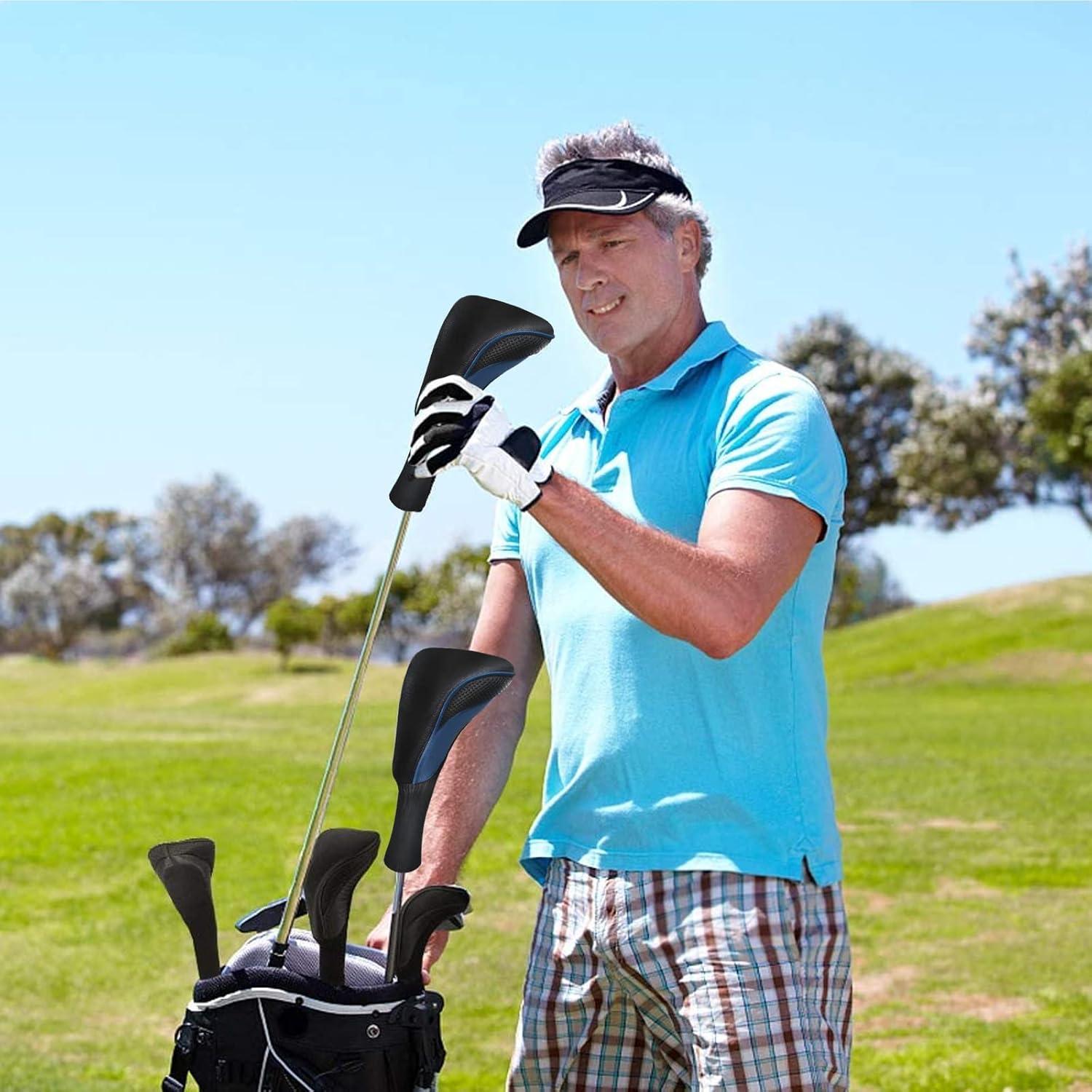 Cubiertas de Cabeza de Palos de Golf Lurexes 3 Piezas Cuello Largo