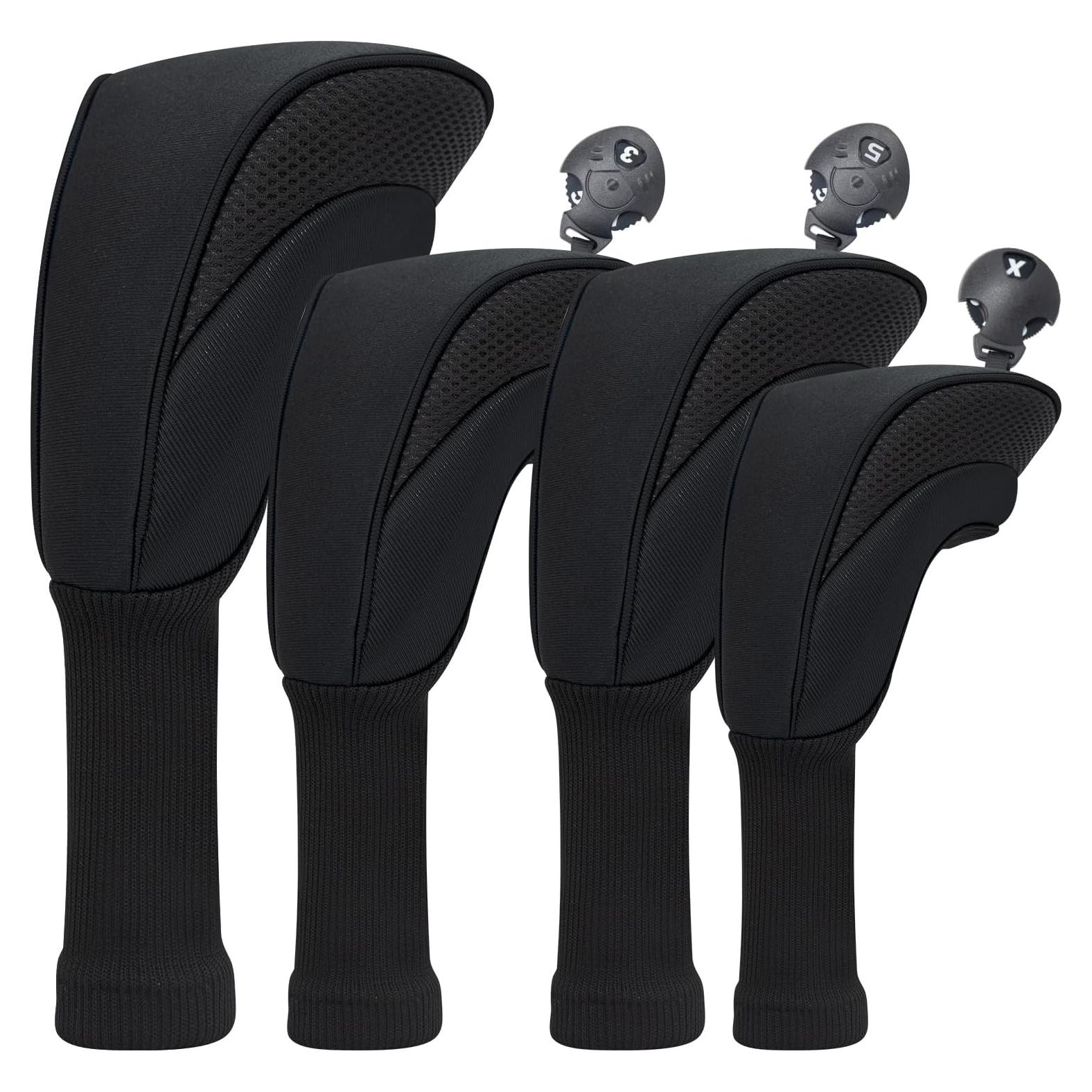 Cubiertas de Cabeza de Palos de Golf MEAHILESC 4 Piezas Nylon