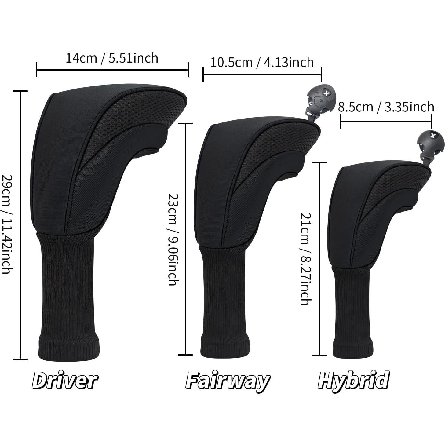 Cubiertas de Cabeza de Palos de Golf MEAHILESC 4 Piezas Nylon