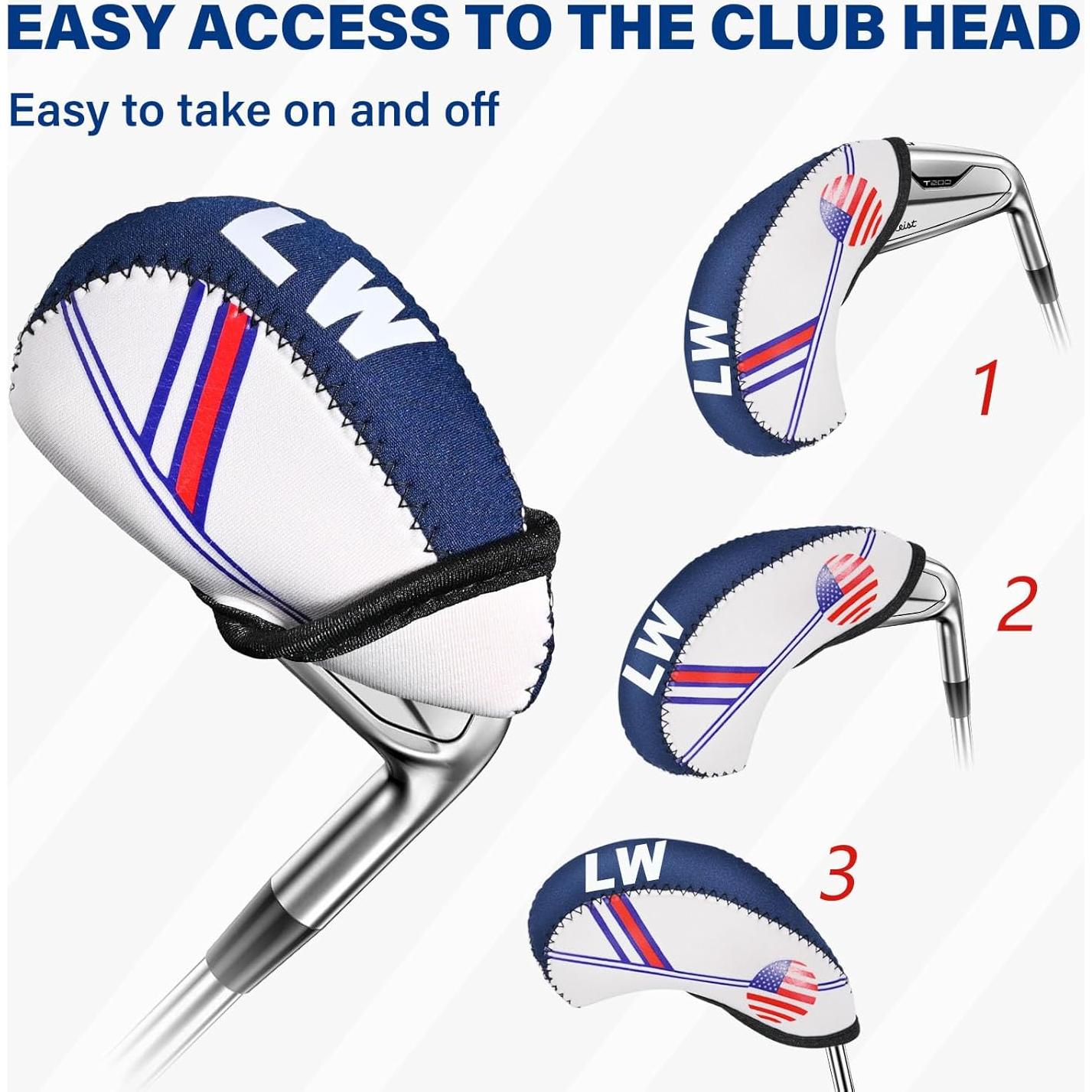 Juego de Fundas para Cabezas de Hierro de Golf Frimon 10PCS Neopreno