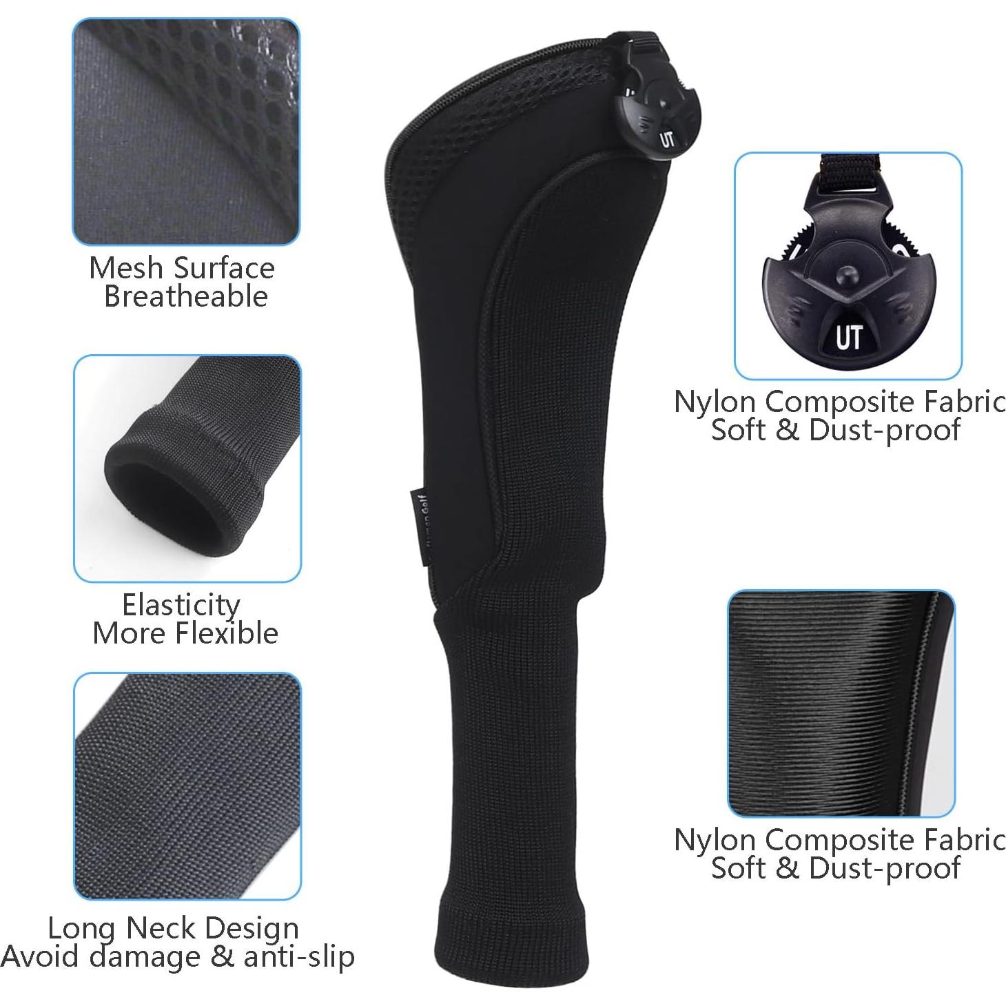 Cubierta de palo de golf Craftsman Golf 3 piezas neopreno negro