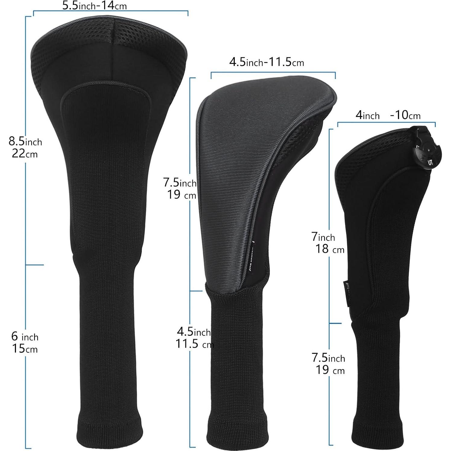 Cubierta de palo de golf Craftsman Golf 3 piezas neopreno negro