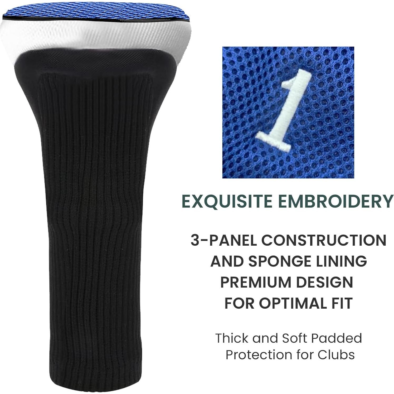 Fundas para Palos de Golf FINGER TEN Madera 5 Piezas Azul