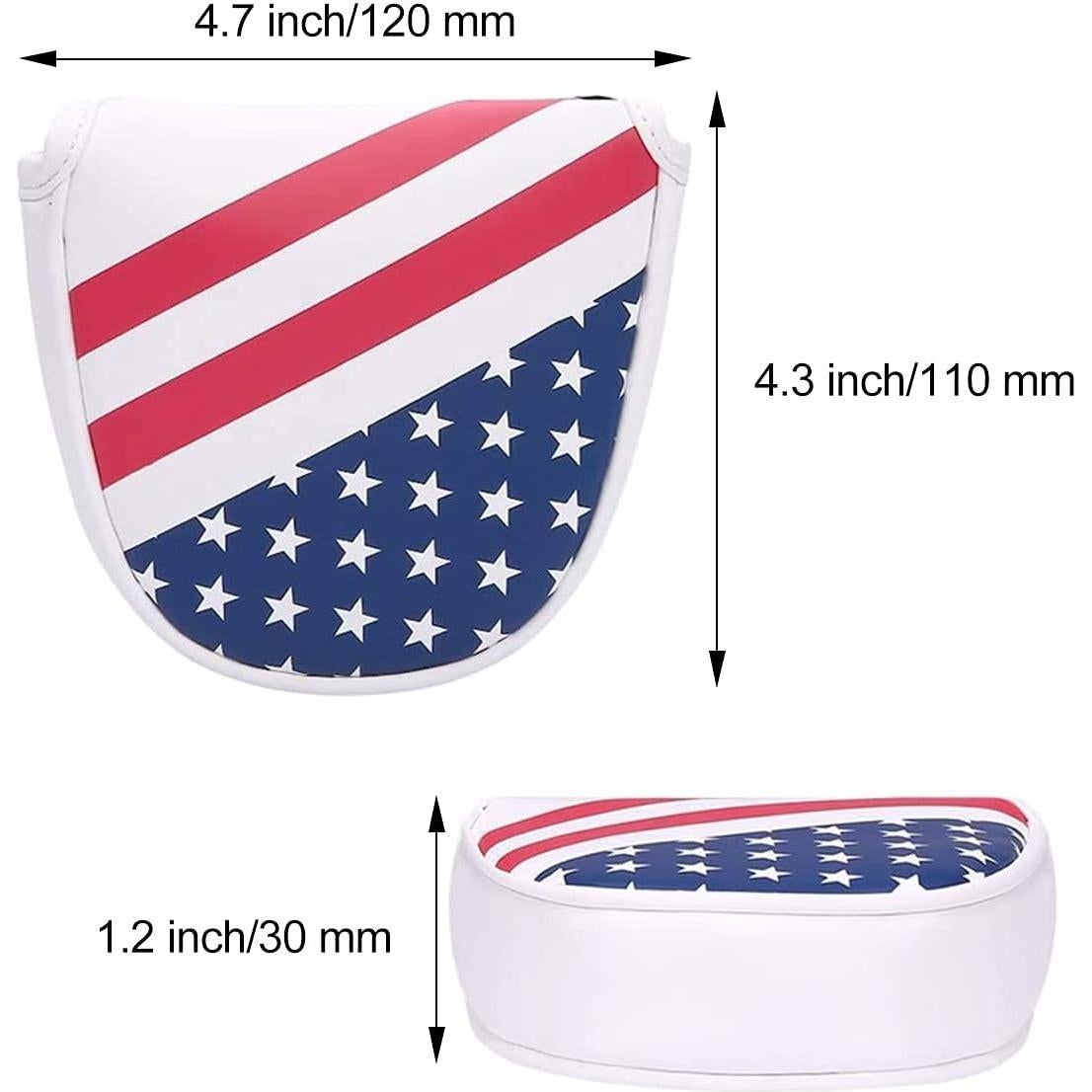 Cubierta de Putter Mallet Barudan Golf USA Magnética 11.94 cm