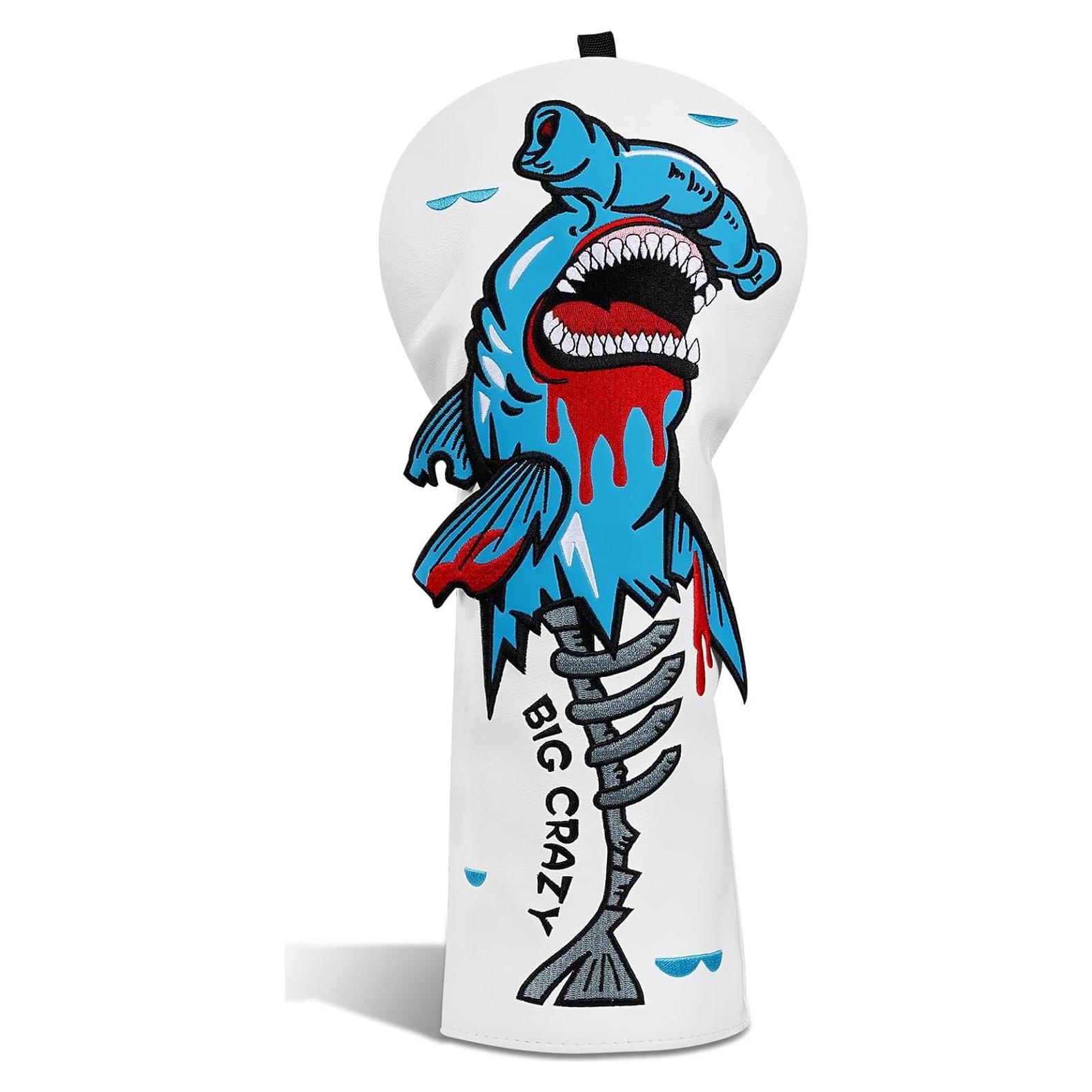 Cubierta de Cabeza de Golf Grande y Loca Tiburones Martillo
