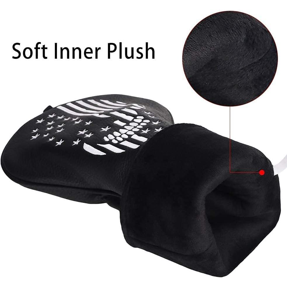 Cubierta de cabeza de golf Caiobob Skull Negro PU para Driver