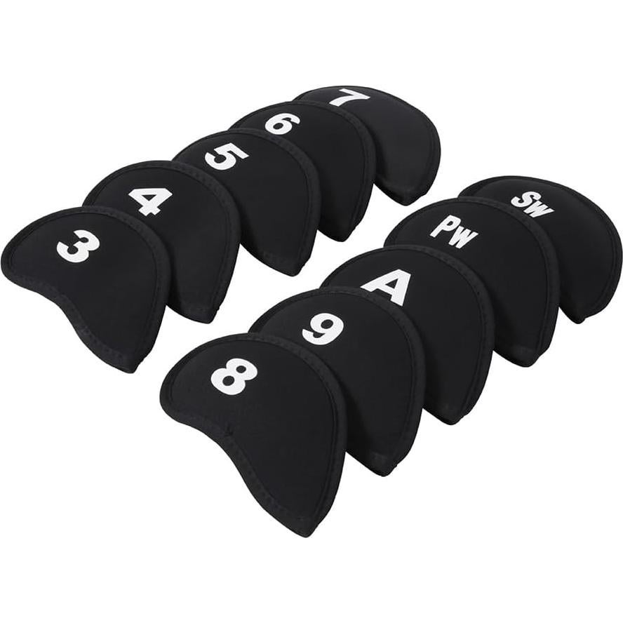 10 Fundas de Cabeza de Golf Neopreno Yuguolorry Negro