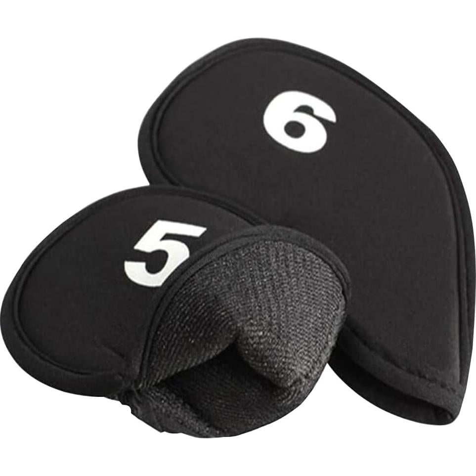 10 Fundas de Cabeza de Golf Neopreno Yuguolorry Negro