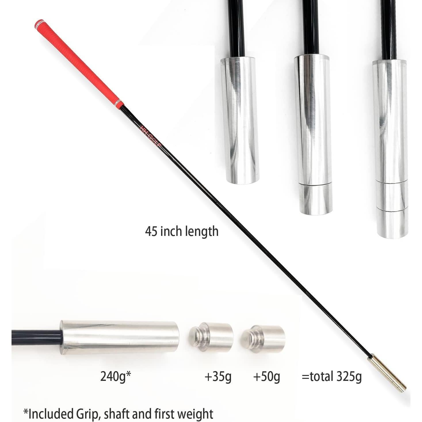 Entrenador de Velocidad de Swing HH-GOLF con 3 Pesos