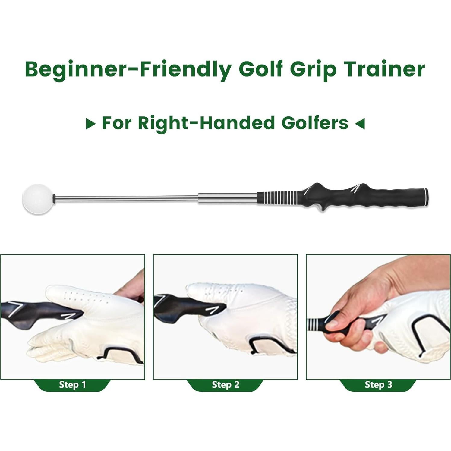 Entrenador de Swing de Golf FODESAN Diestro Retráctil con Banda