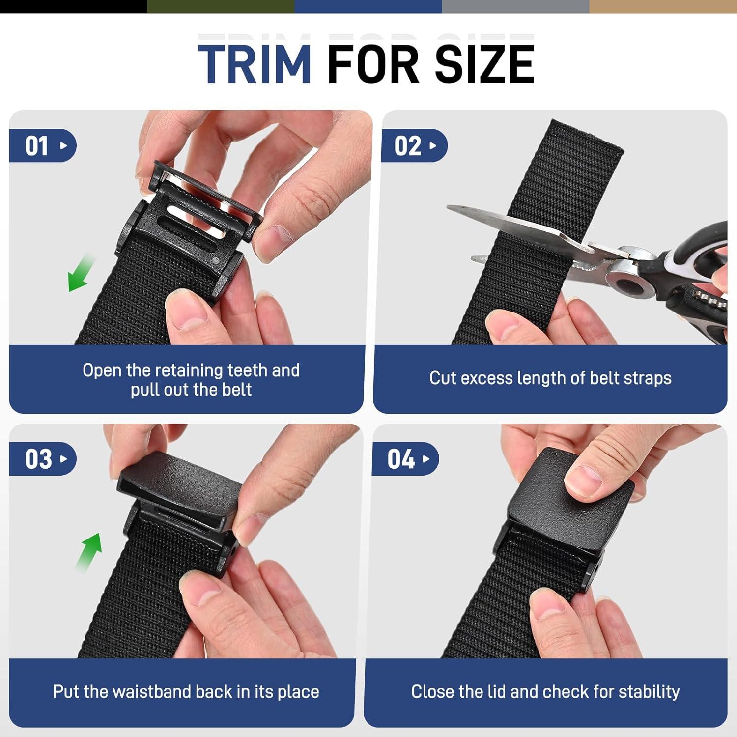 Cinturones Tácticos de Nylon UNGGJKB - Paquete de 5, Ajustables