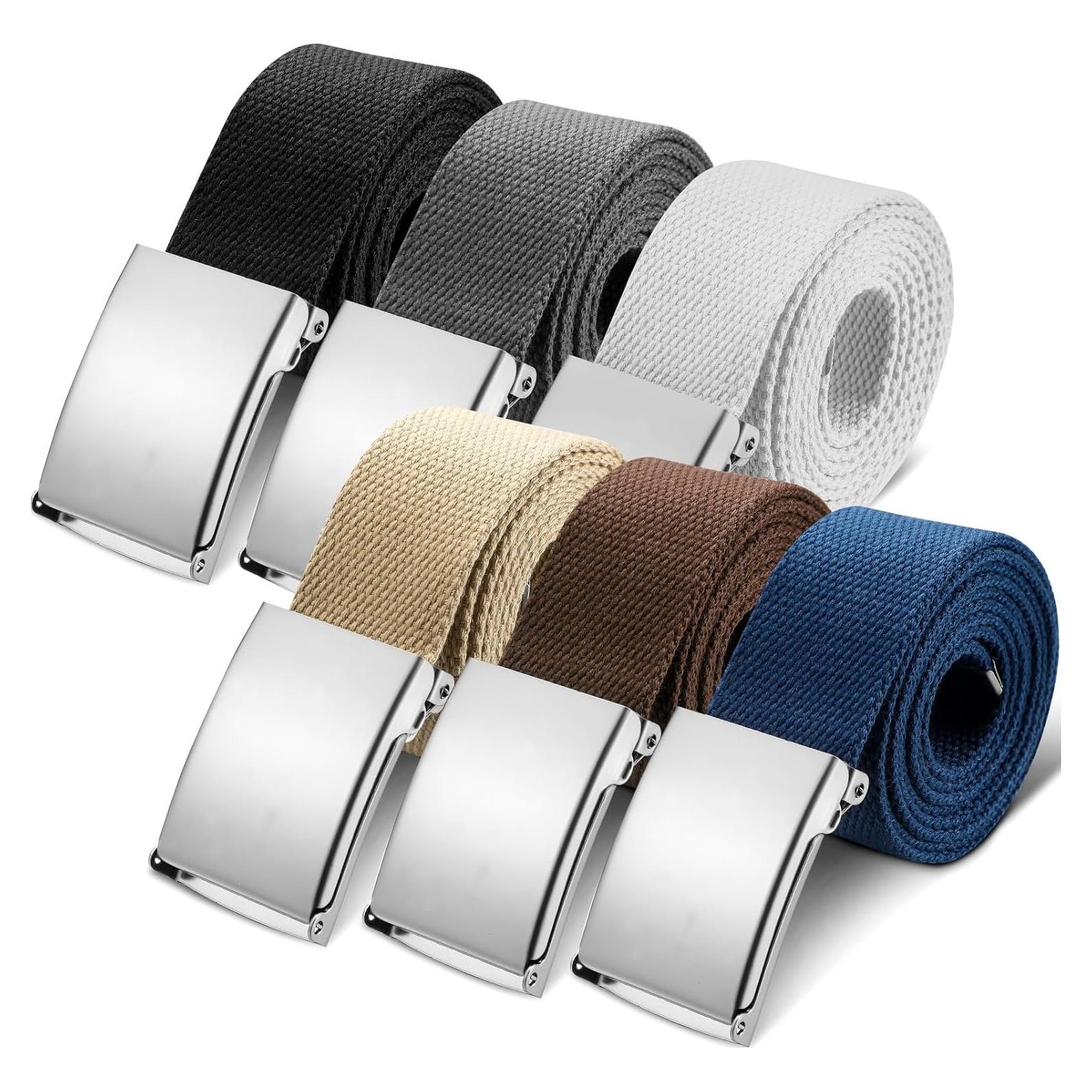 Geyoga 6 Cinturones de Golf Nylon Ajustables 139.7 cm Hombres