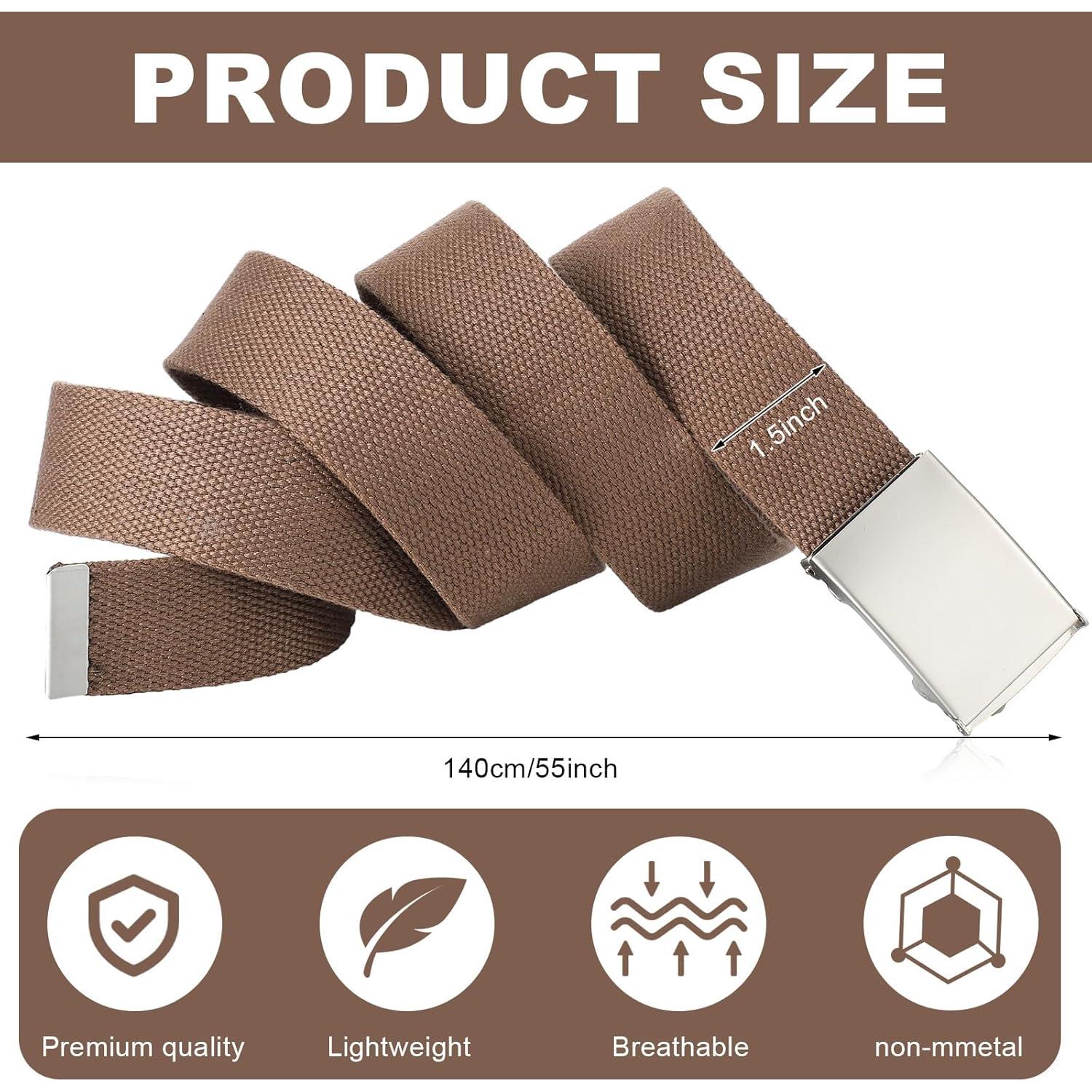 Geyoga 6 Cinturones de Golf Nylon Ajustables 139.7 cm Hombres