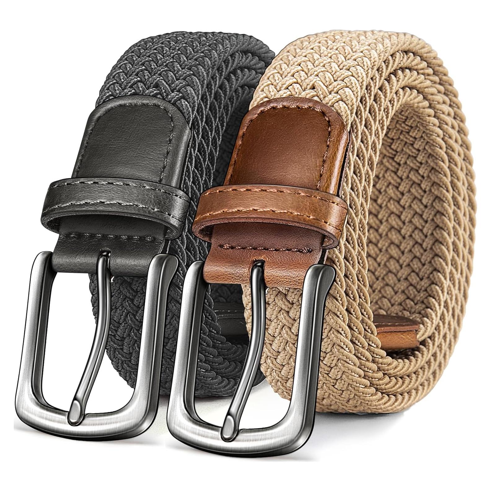 Cinturón de Golf KEMISANT 2 Pack Ajustable 3.5 cm Casual