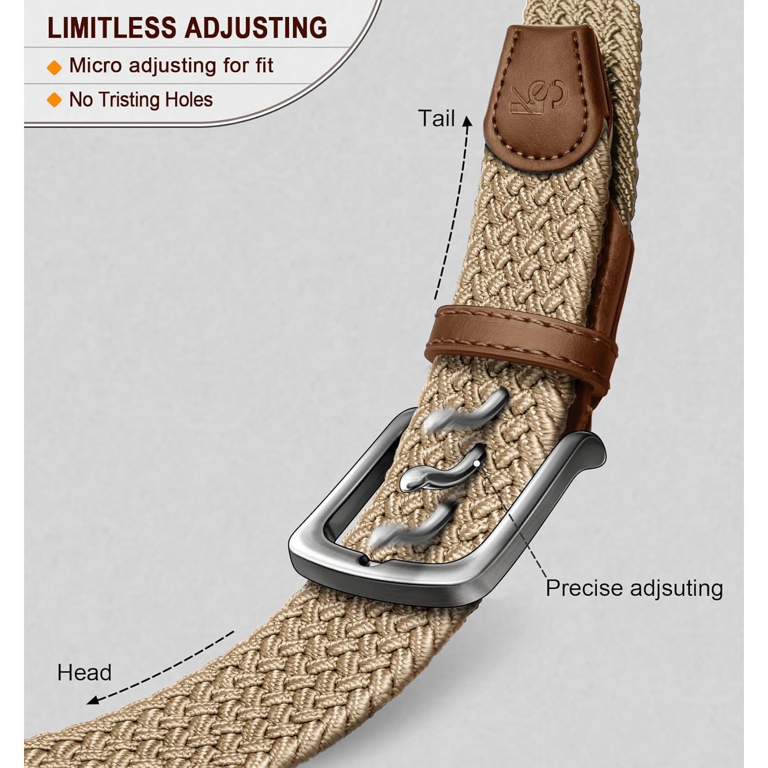 Cinturón de Golf KEMISANT 2 Pack Ajustable 3.5 cm Casual