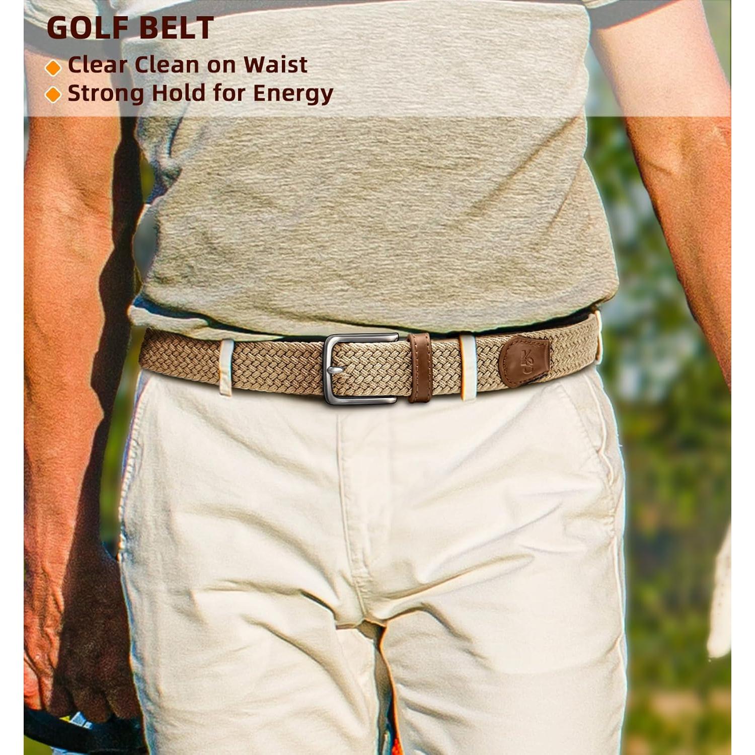 Cinturón de Golf KEMISANT 2 Pack Ajustable 3.5 cm Casual