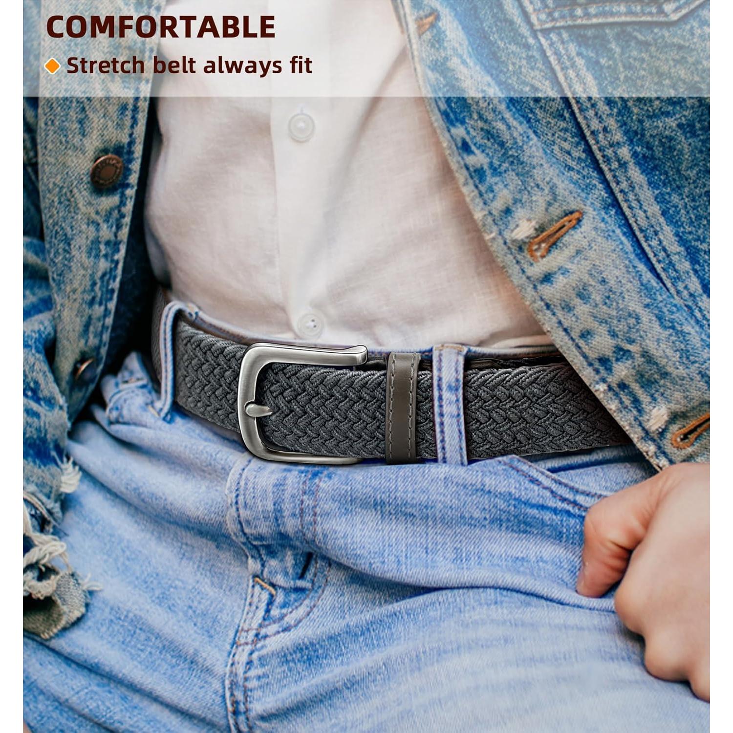 Cinturón de Golf KEMISANT 2 Pack Ajustable 3.5 cm Casual