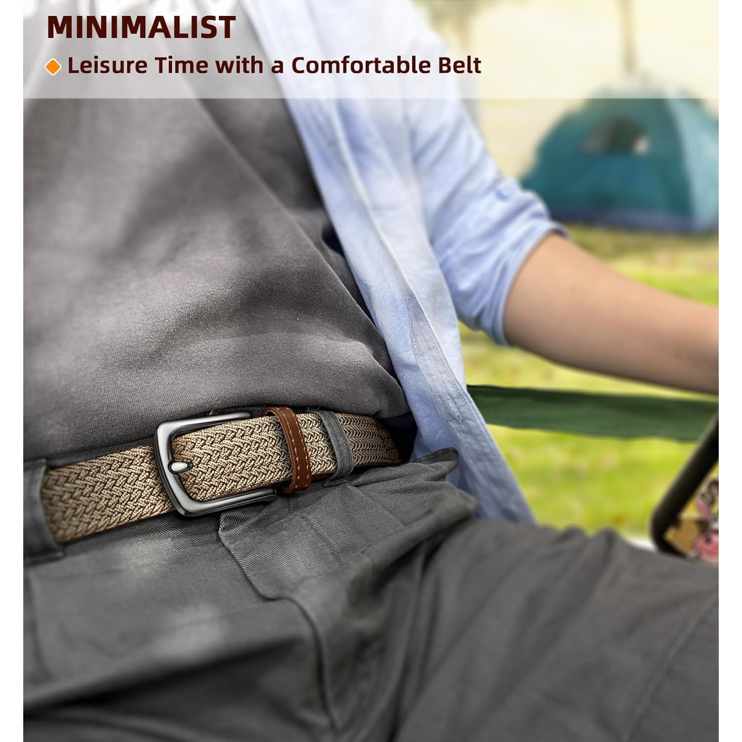 Cinturón de Golf KEMISANT 2 Pack Ajustable 3.5 cm Casual