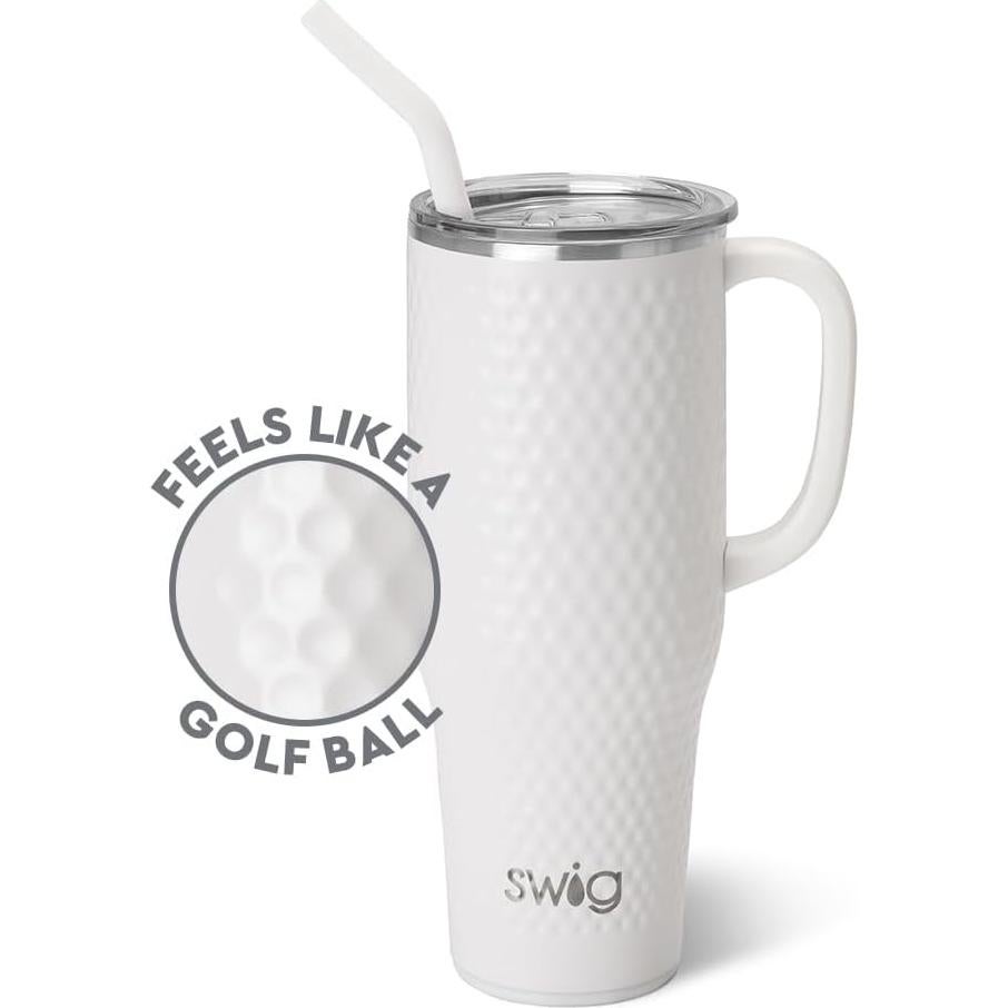 Taza Aislada 40 oz Swig Life con Asa y Popote - Golf