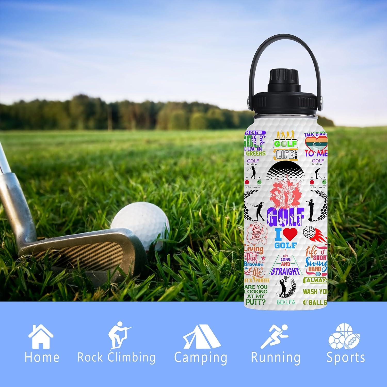 Botella de Agua Aislada Xtmunole 0.95L Acero Inoxidable Golf