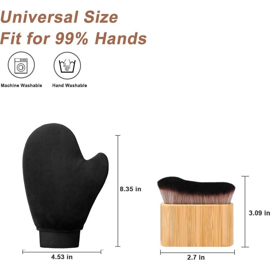 Kit de Aplicador de Autobronceador 2 en 1 EVYTTA - Mitt y Brocha