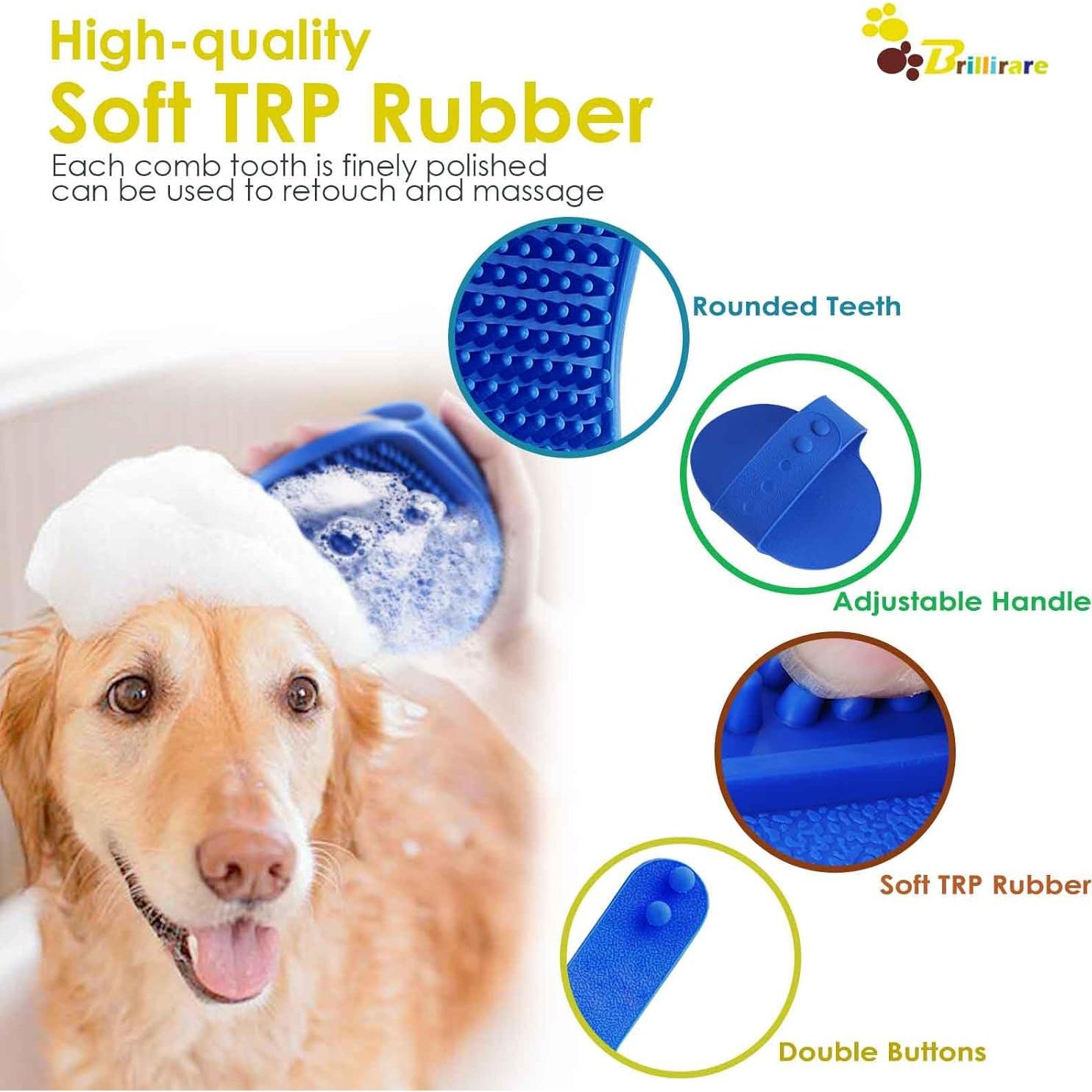 Set de 2 Cepillos de Aseo para Perros Brillirare - Silicona Suave