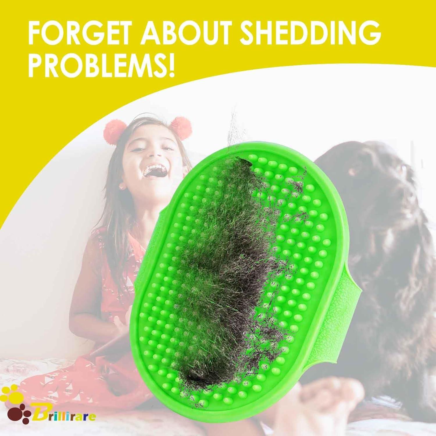 Set de 2 Cepillos de Aseo para Perros Brillirare - Silicona Suave