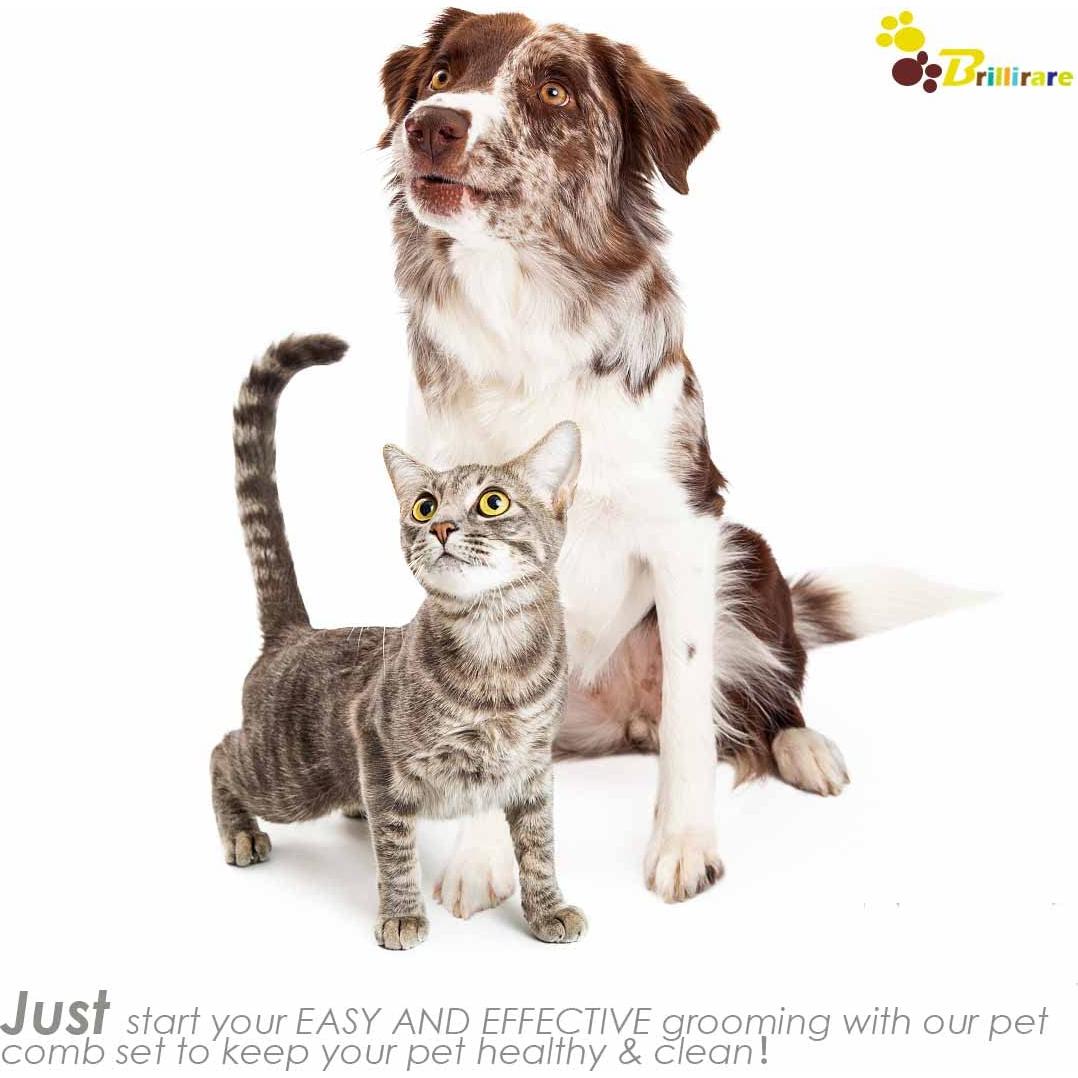 Set de 2 Cepillos de Aseo para Perros Brillirare - Silicona Suave