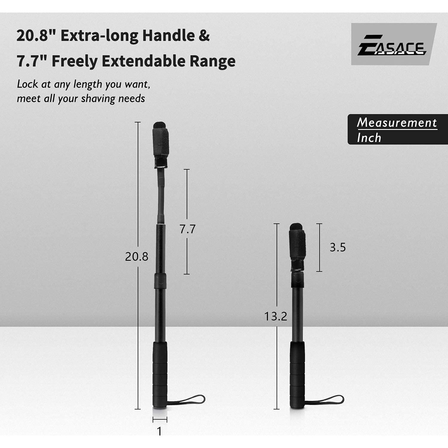 Mango de Afeitar Extensible EASACE Ajustable 33.5-52.8 cm