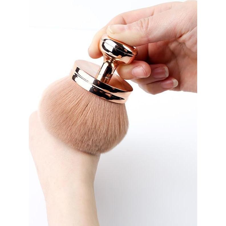 Brocha de Maquillaje Corporal Stlalsa, Cabeza Ancha 66mm, Oro Rosa